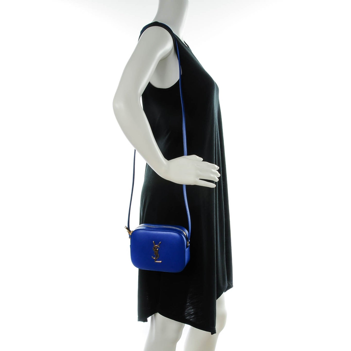 Grain De Poudre Small Classic Monogram Camera Bag Blue Majorelle
