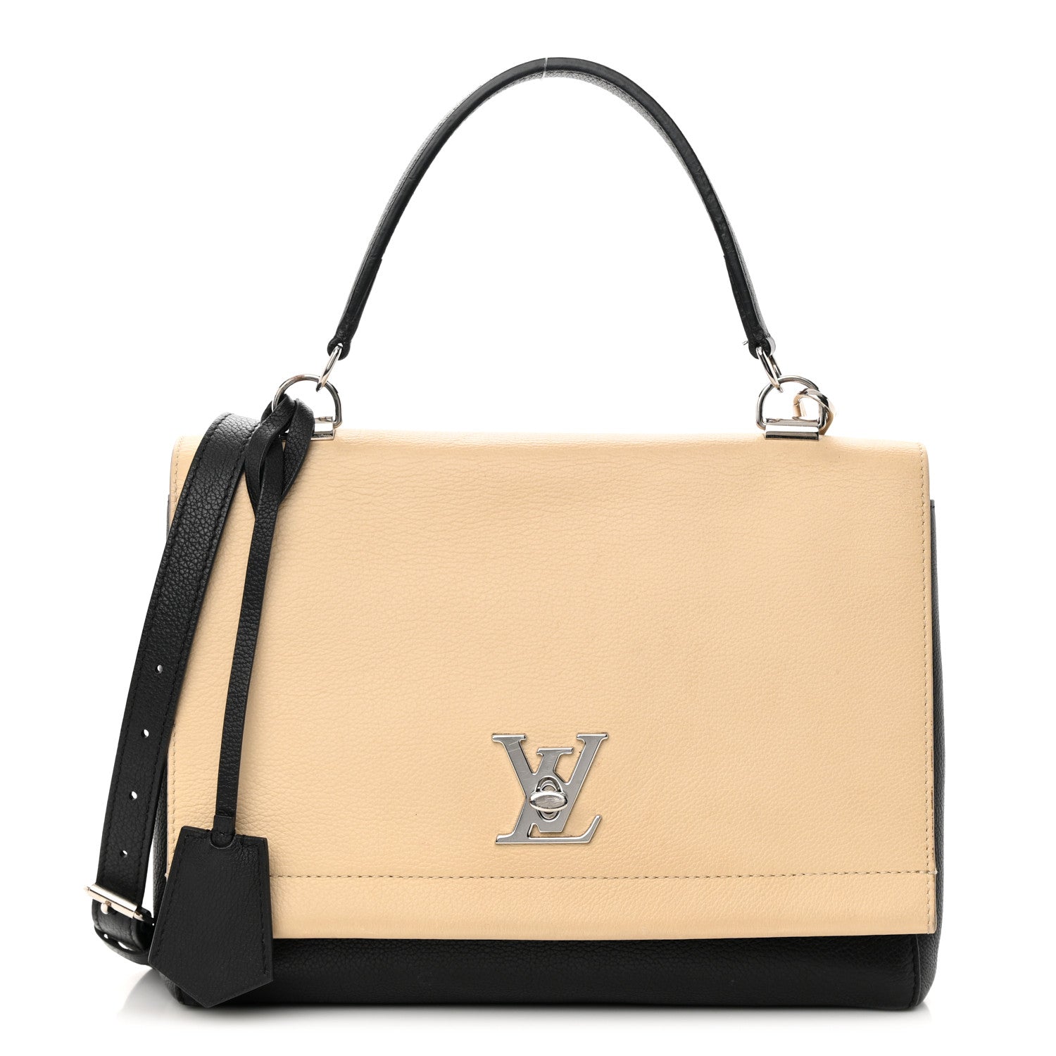 Louis Vuitton Soft Calfskin Lockme II Top Handle Vanille Black 1 of 23