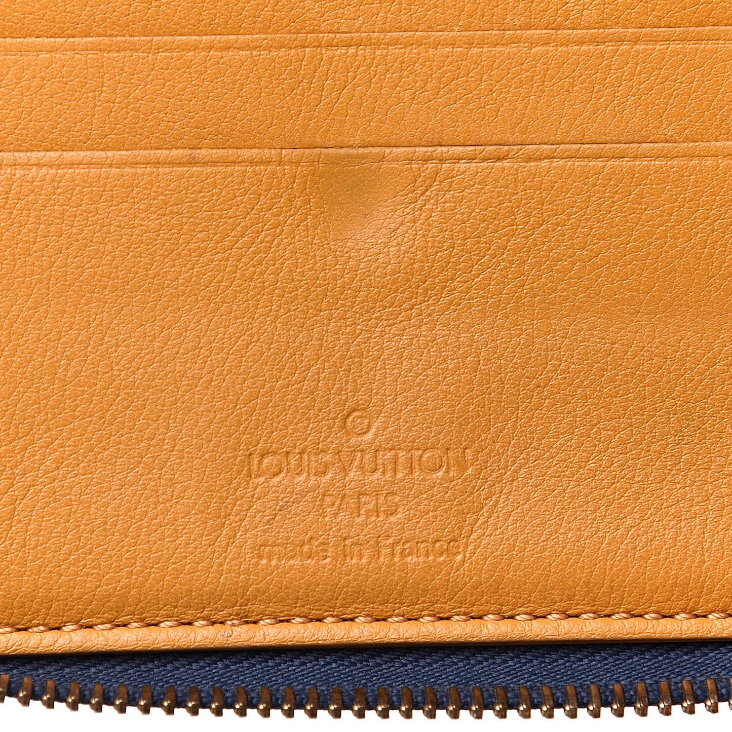 Denim Zip Compact Wallet Blue