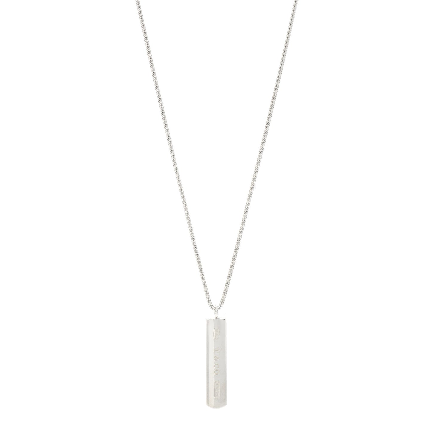 Sterling Silver 1837 Bar Pendant Necklace