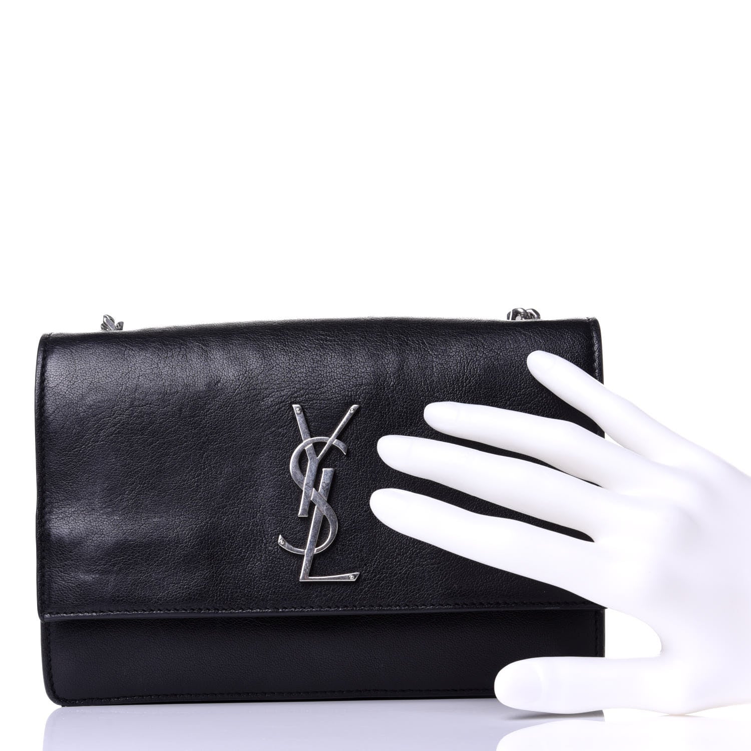 Saint Laurent Calfskin Small Monogram Sunset Black 2 of 18