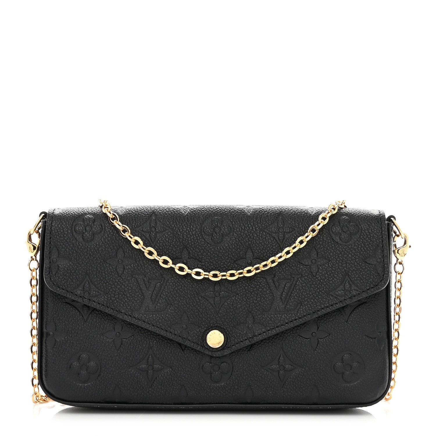Louis Vuitton Empreinte Pochette Felicie Chain Wallet Black 3 of 9
