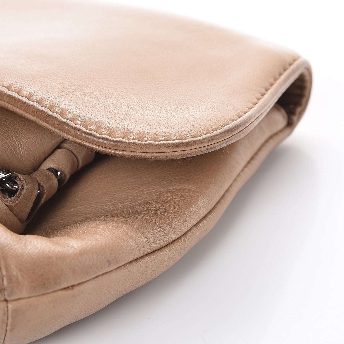 Lambskin Chain Flap Beige