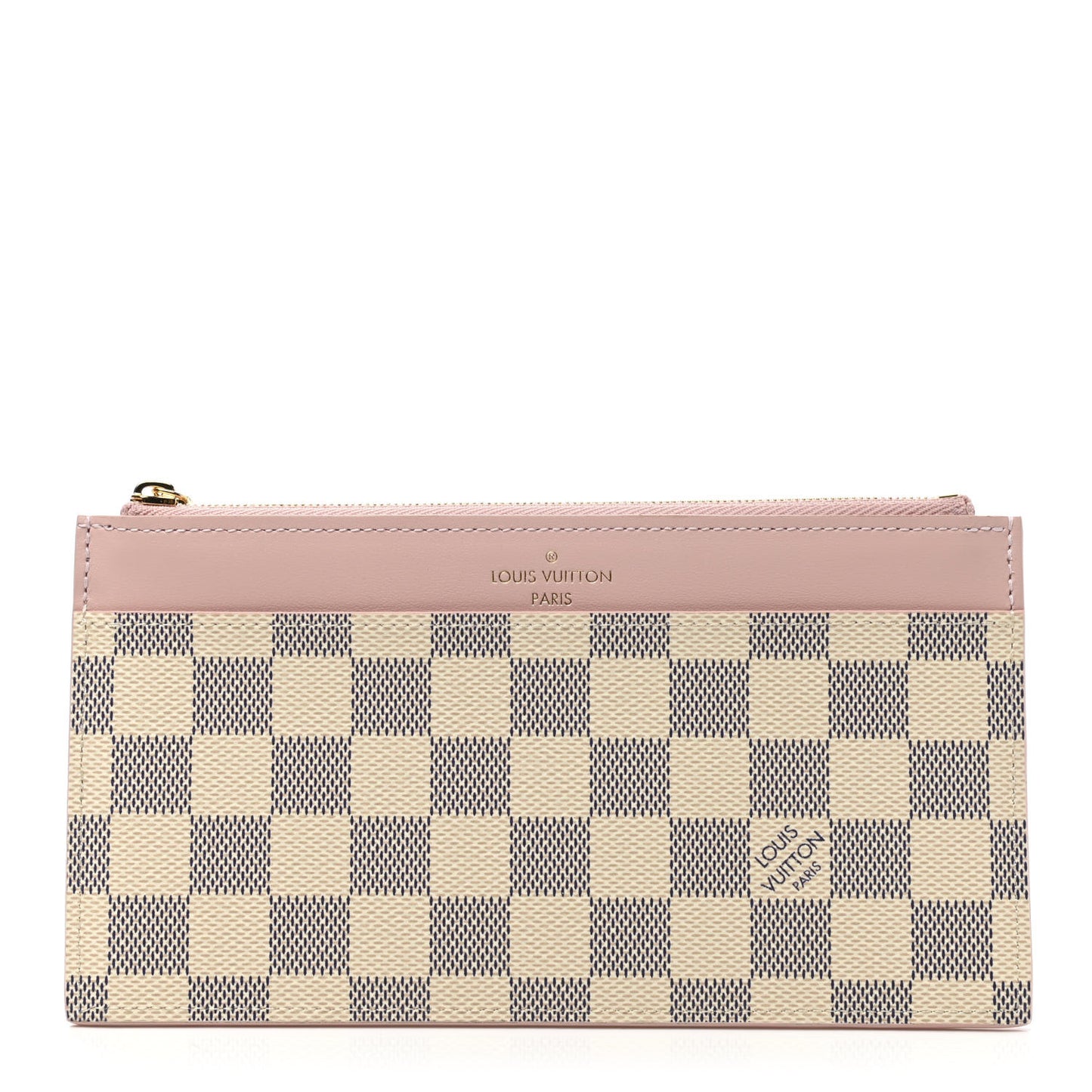 Damier Azur Slim Purse Rose Balerine