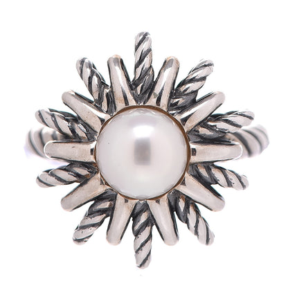 David Yurman Sterling Silver Pearl 19mm Starburst Ring 49 5 1 of 6