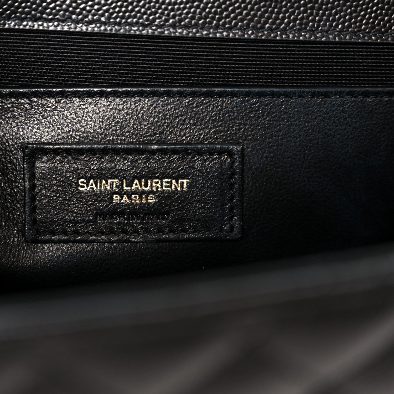 Saint Laurent Grain De Poudre Textured Mixed Matelasse Triquilt Medium Monogram Satchel Black 6 of 11