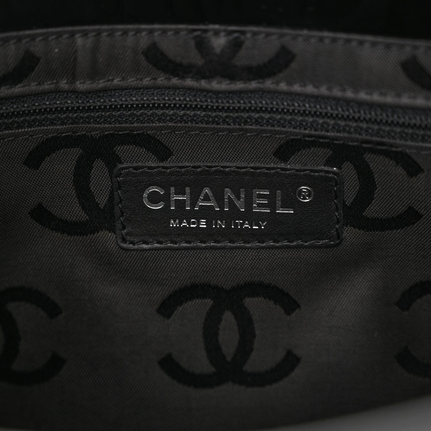 Chanel Patent Pony Hair Small Pocket Tote Black White 6 of 11