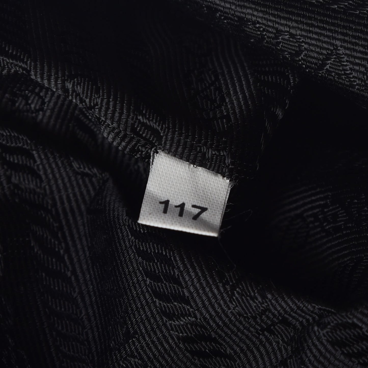 Tessuto Nylon Calfskin Shoulder Bag Black