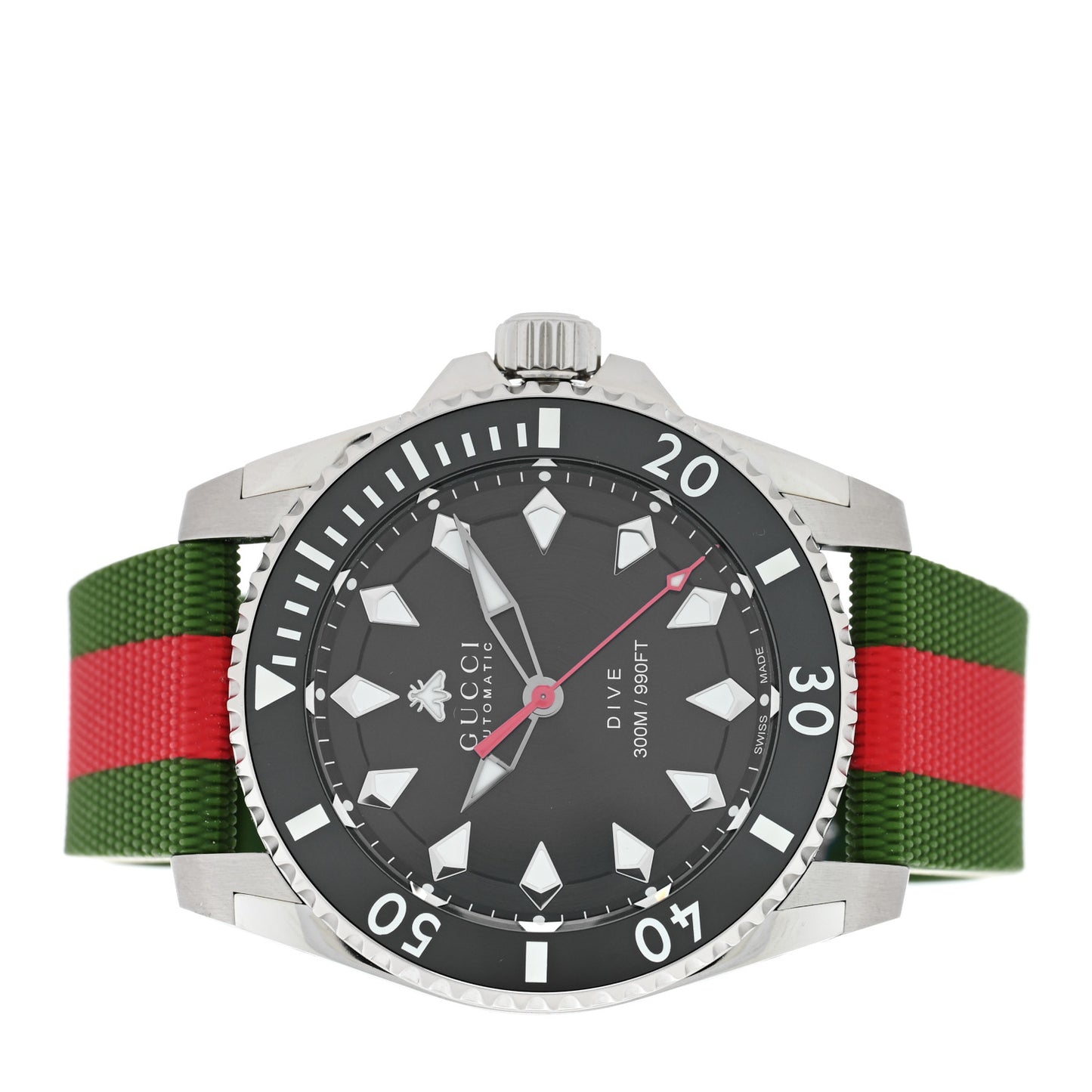 Stainless Steel Rubber 40mm Dive Automatic Watch Black