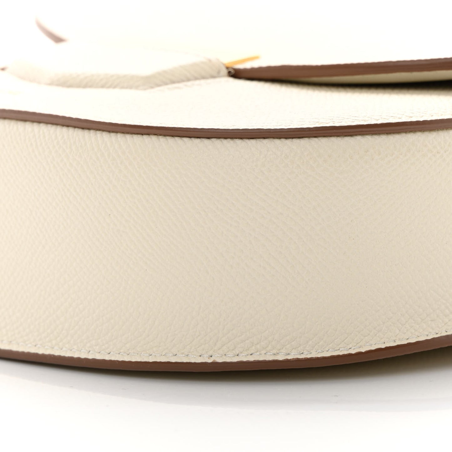 Grained Calfskin Small Trotteur White