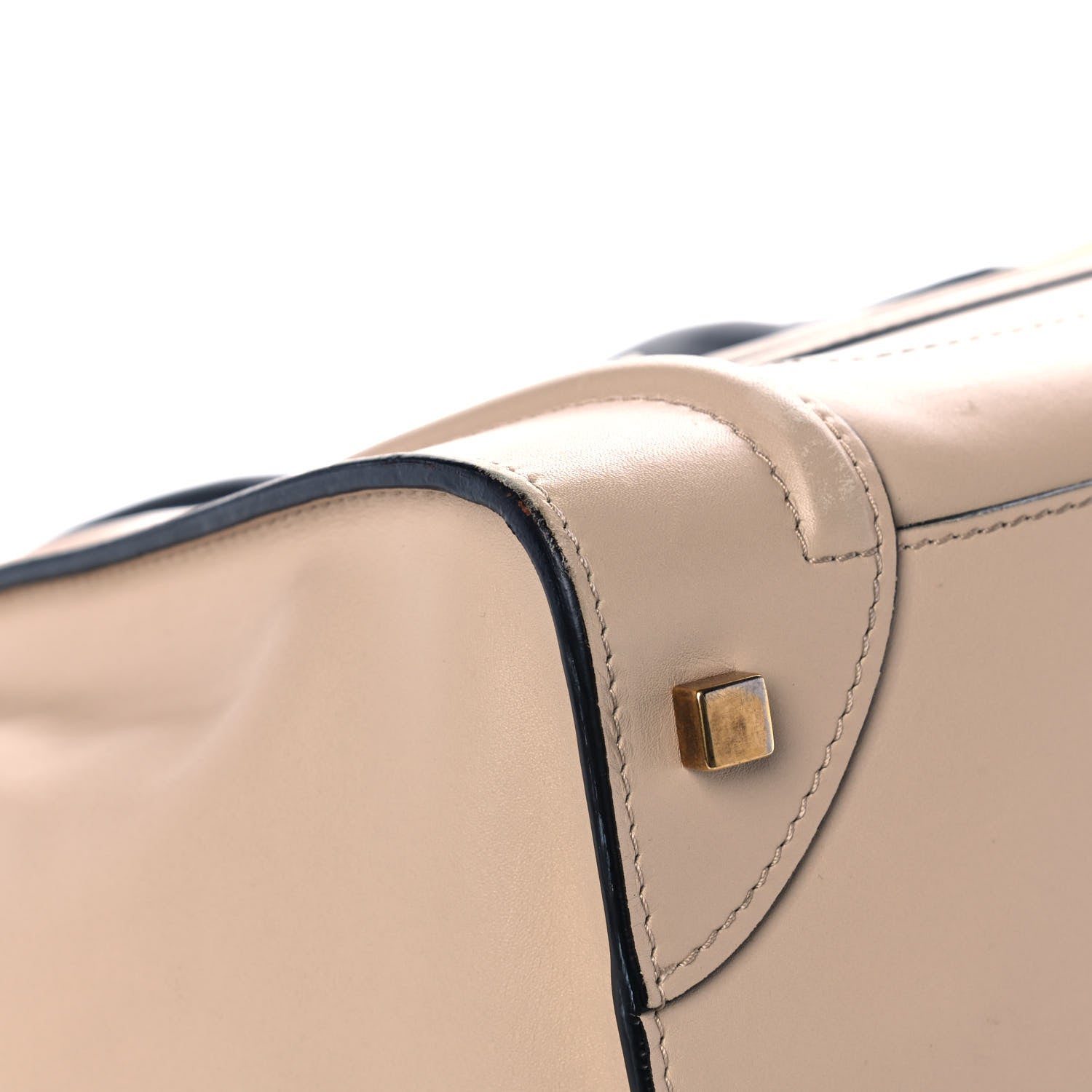 Celine Satin Calfskin Mini Bi-Color Luggage Powder Black 9 of 17