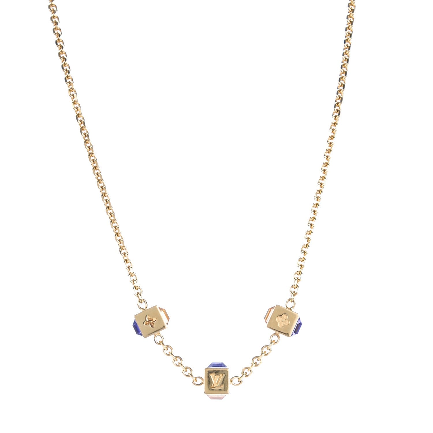 Louis Vuitton Swarovski Gamble Short Necklace Azur 1 of 7