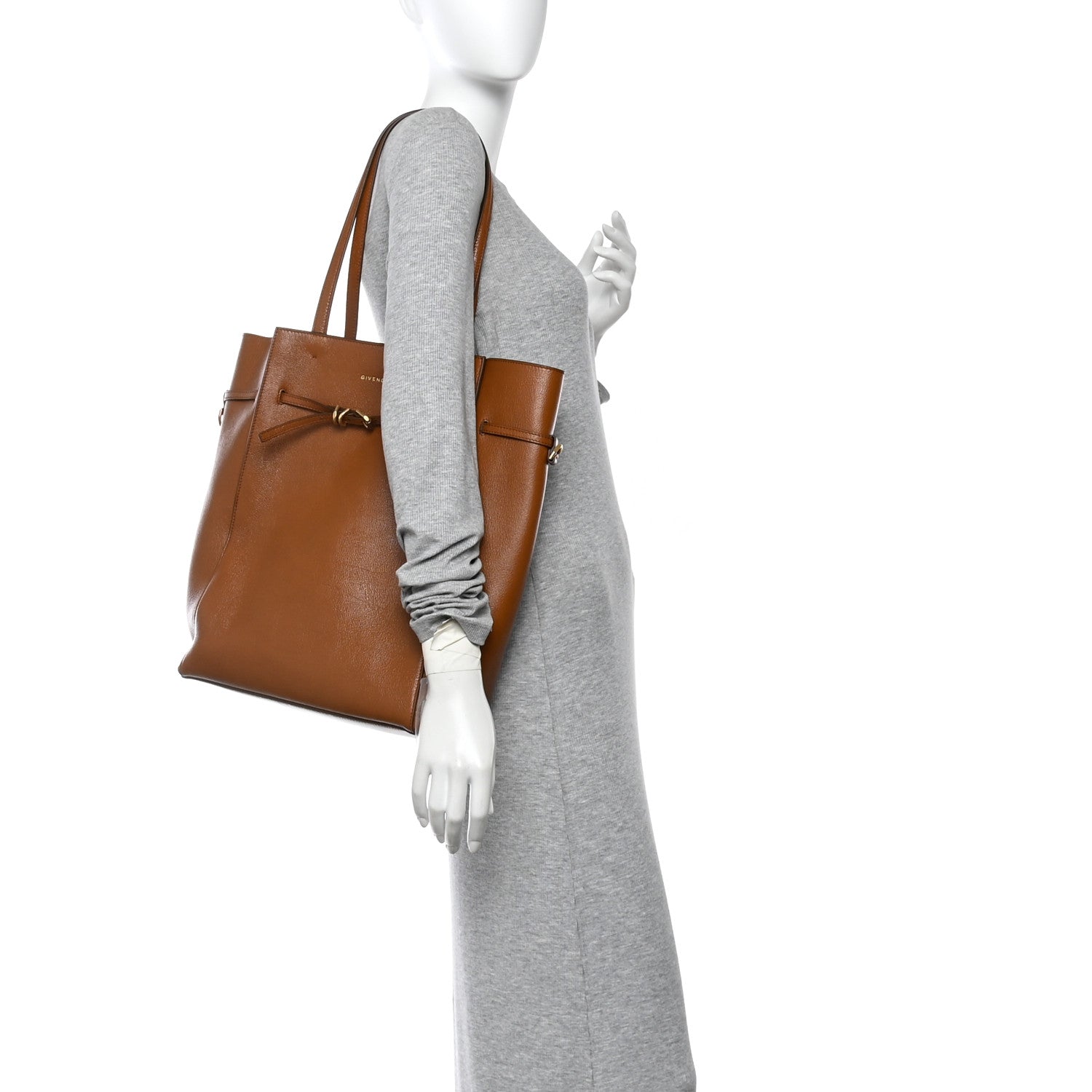 Givenchy Tumbled Buffalo Voyou Medium North South Tote Soft Tan 2 of 9