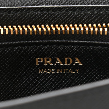 Prada Saffiano Metal Mini Chain Wallet Black 5 of 9