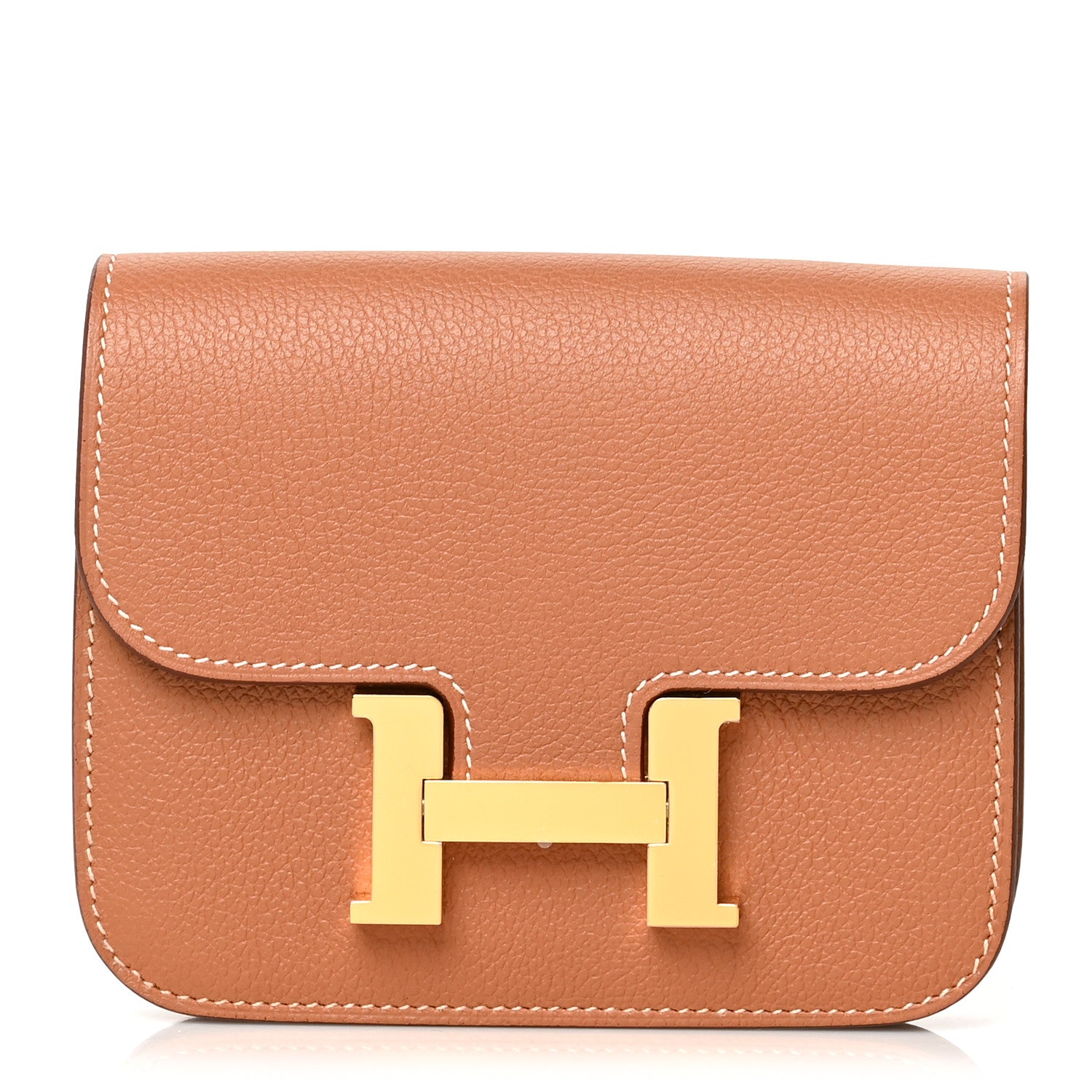 Hermes Evercolor Constance Slim Wallet Gold 1 of 13