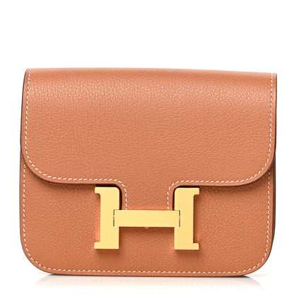 Hermes Evercolor Constance Slim Wallet Gold 1 of 13