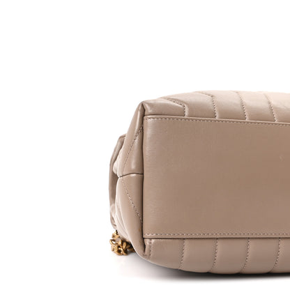 Saint Laurent Calfskin Y Quilted Monogram Medium Loulou Chain Satchel Dusty Grey 4 of 10