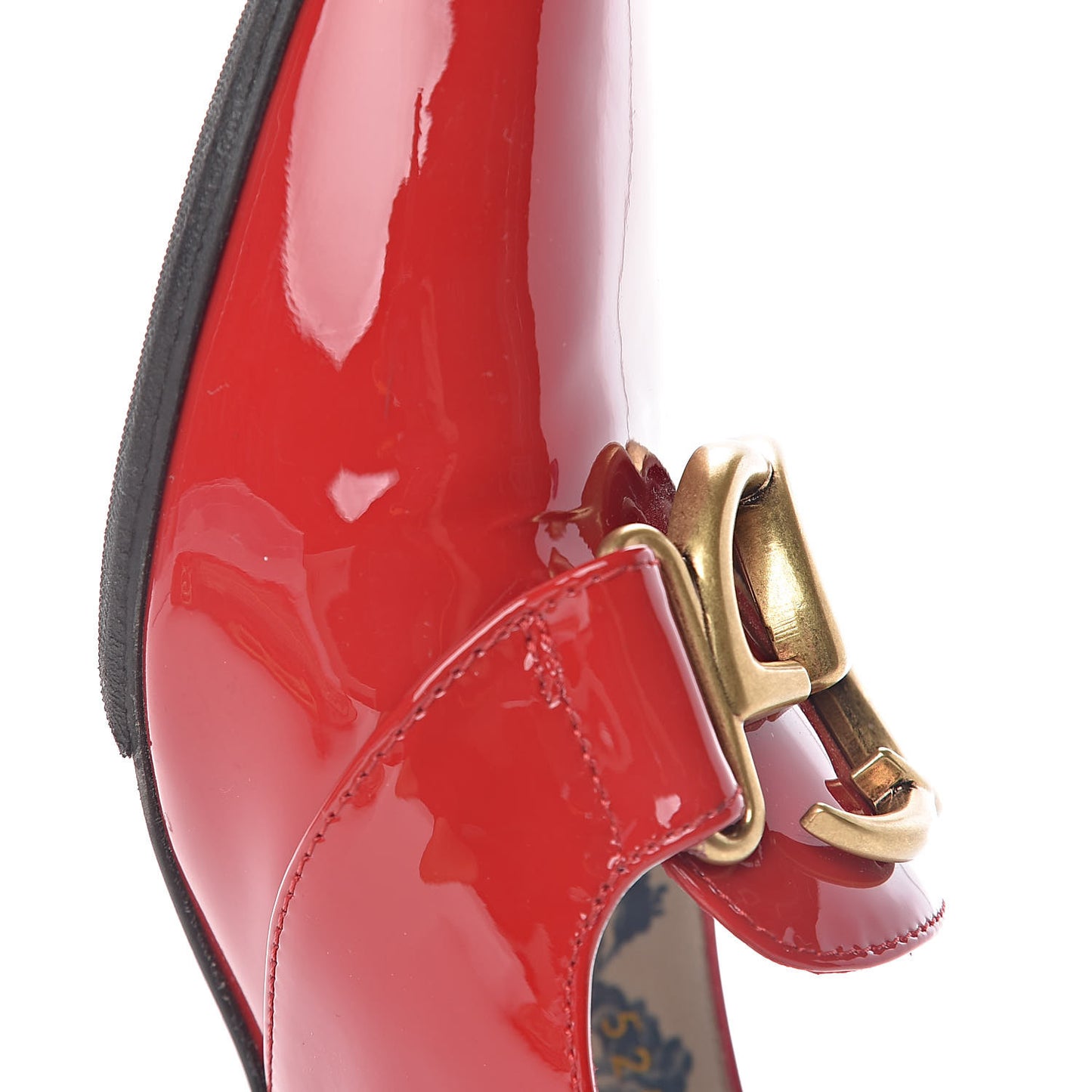 Vernice GG Victoire 55mm Loafer Pumps 36.5 Hibiscus Red