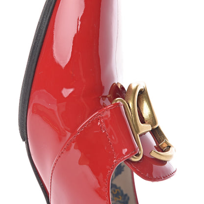 Gucci Vernice GG Victoire 55mm Loafer Pumps 36.5 Hibiscus Red 10 of 11