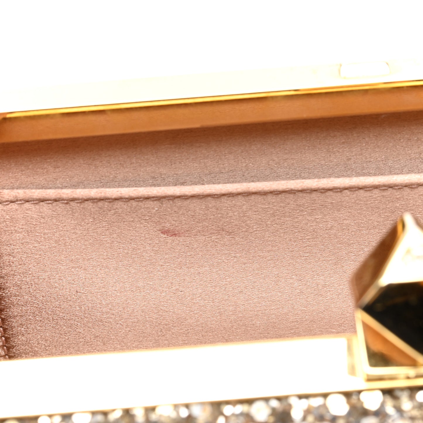 Coarse Glitter Celeste Clutch Antique Gold