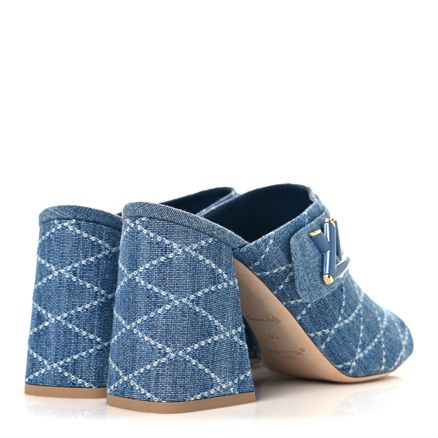 Louis Vuitton Denim Shake Mule 40 Blue 5 of 9