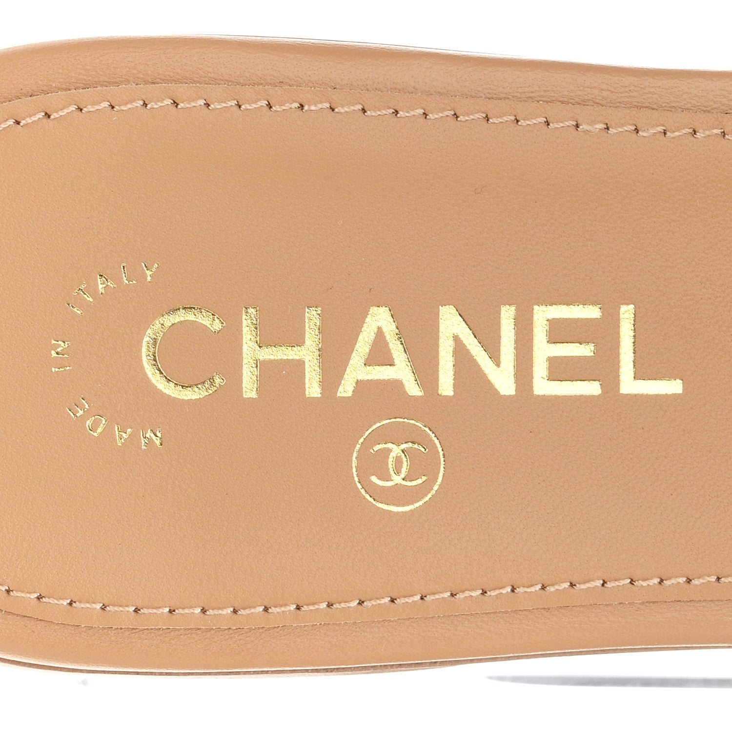 Chanel Lambskin Quilted Turnlock Flat Mules 39 Beige 8 of 10