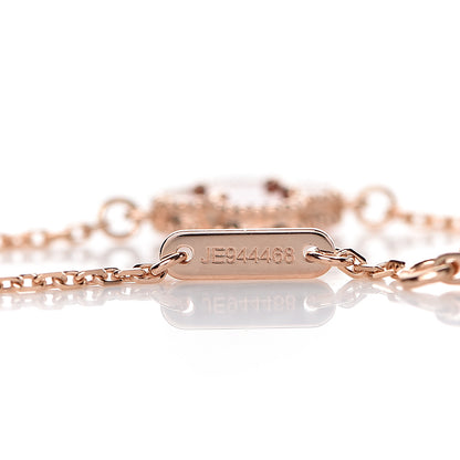 Van Cleef & Arpels 18K Rose Gold Carnelian Sweet Alhambra Bracelet 4 of 6