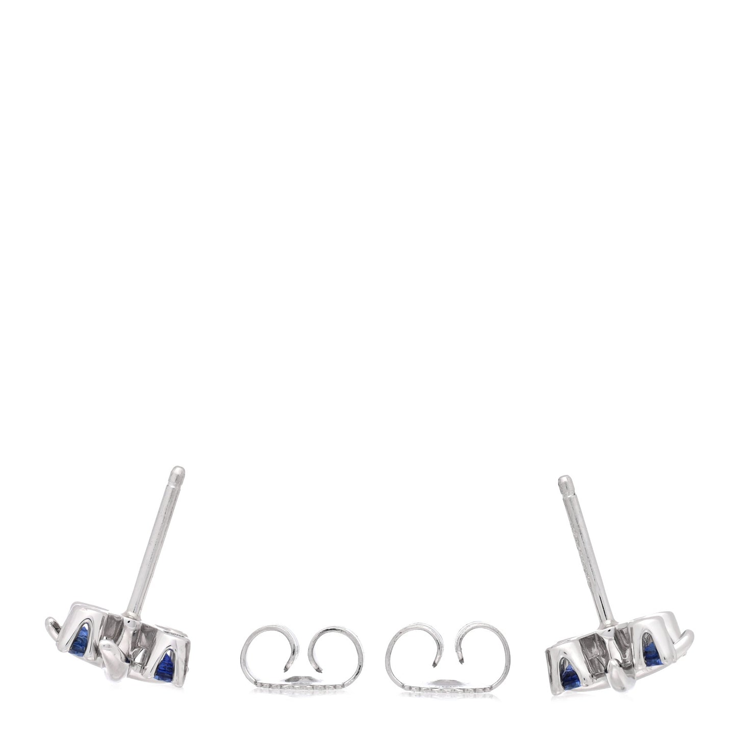 Platinum Blue Sapphire Schlumberger Lynn Earrings