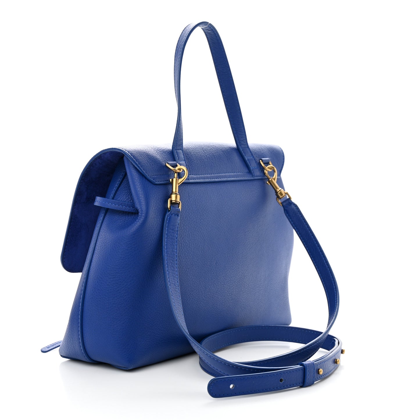 Tumbled Calfskin Lady Bag Royal