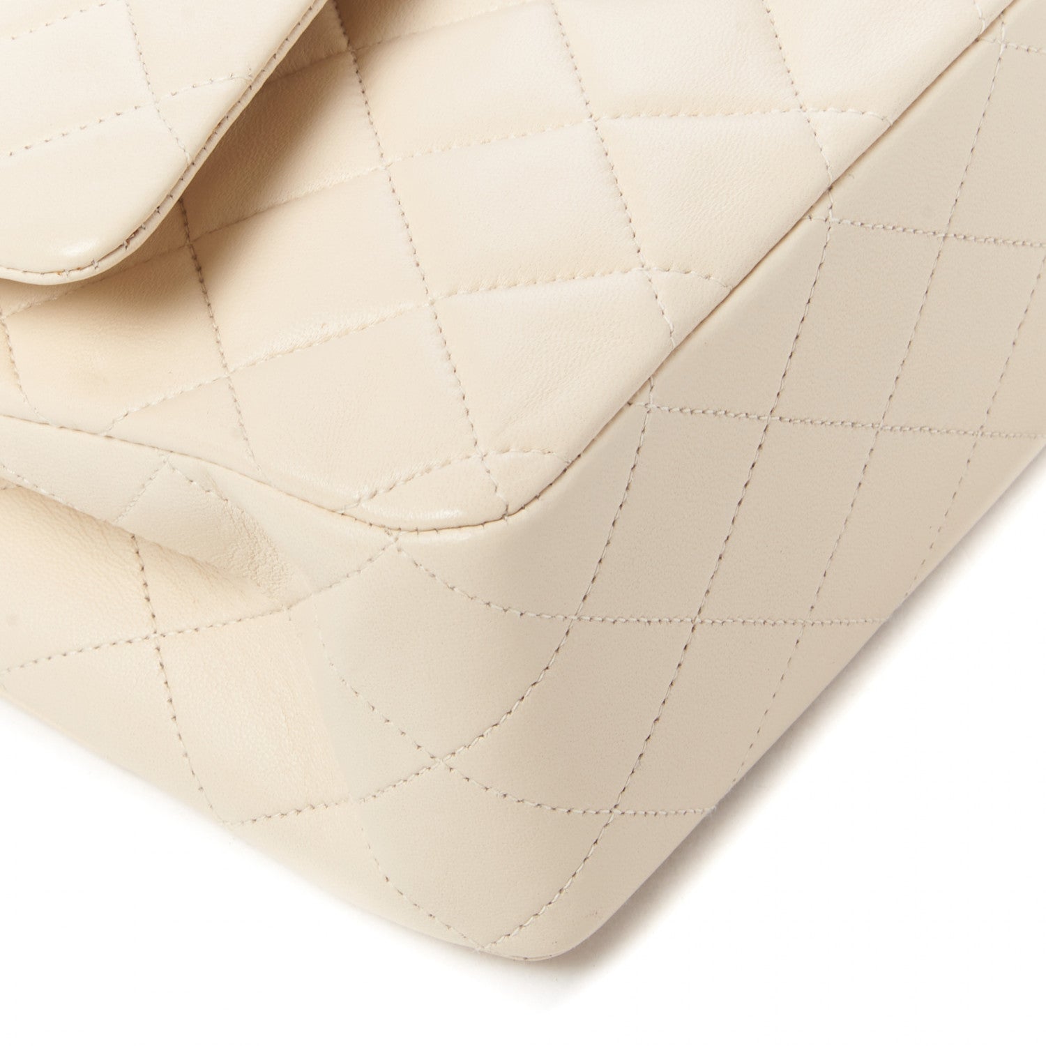 Chanel Lambskin Quilted Medium Double Flap Light Beige 6 of 11