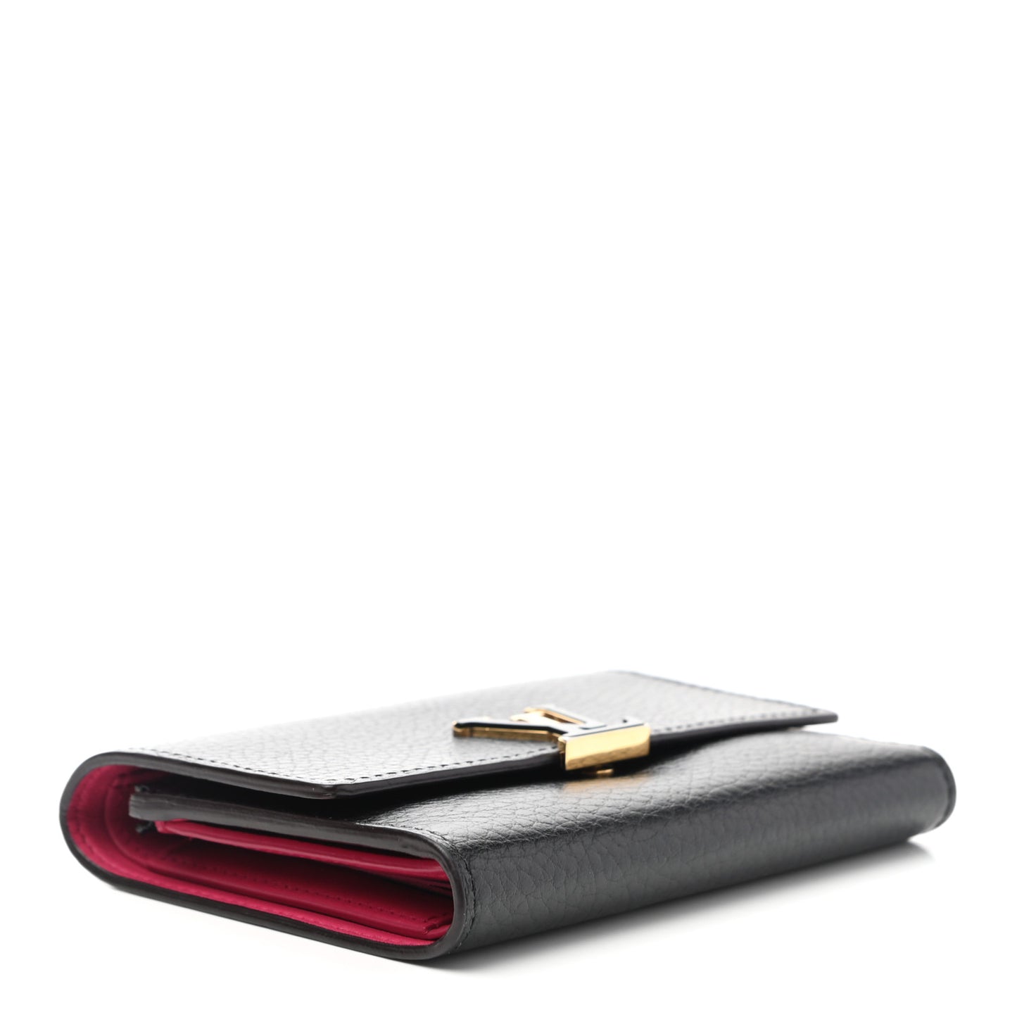 Taurillon Capucines Compact Wallet Black