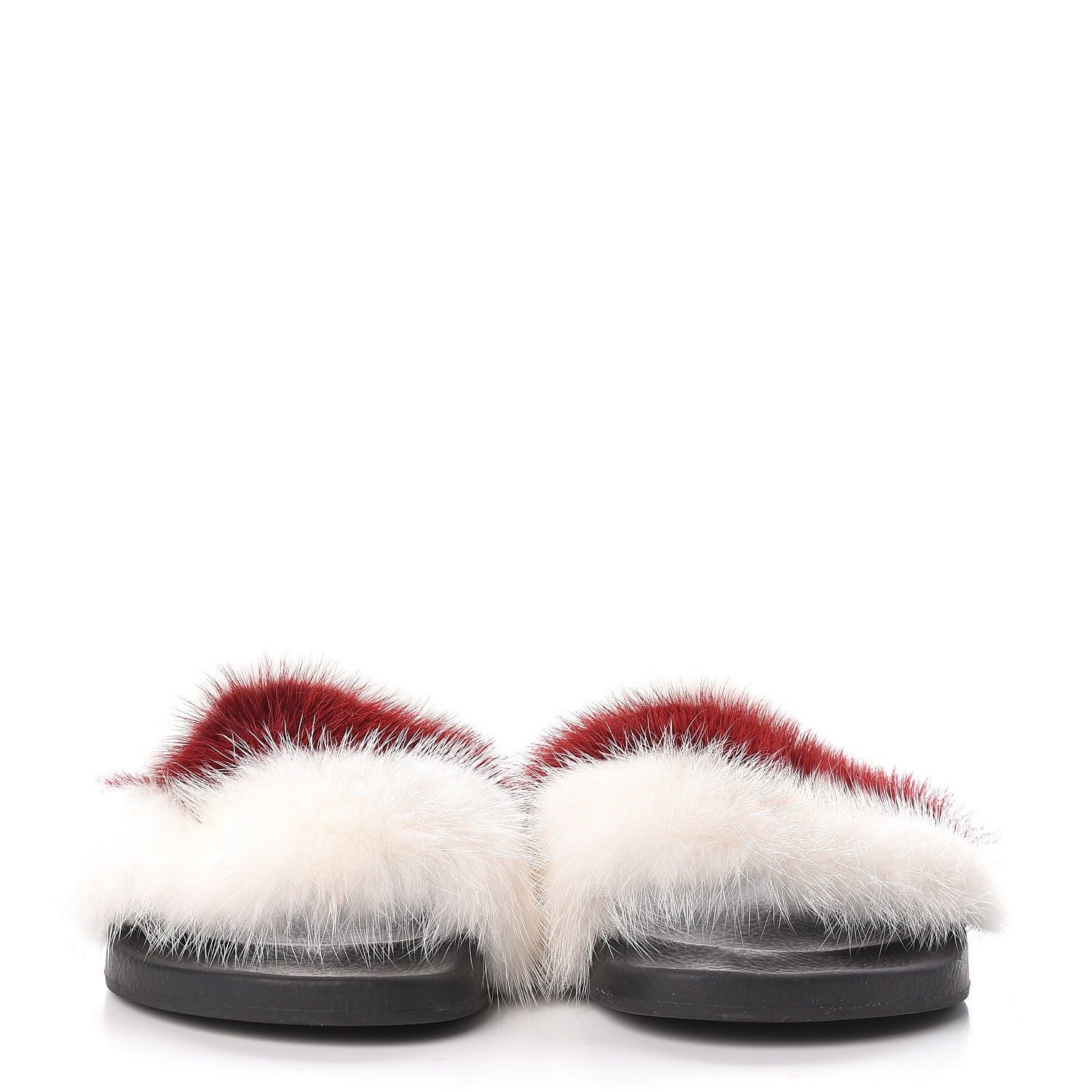 Givenchy Mink Rubber Slide Sandals 36 White Red 2 of 9