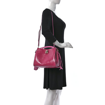 Mulberry Spongy Patent Calfskin Small Iris Tote Mulberry Pink 2 of 12