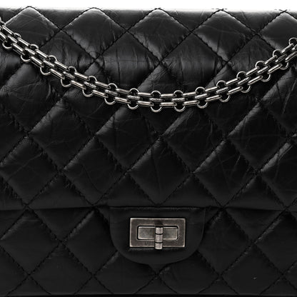 Chanel Aged Calfskin Quilted 2.55 Reissue 226 Flap Black 8 of 11