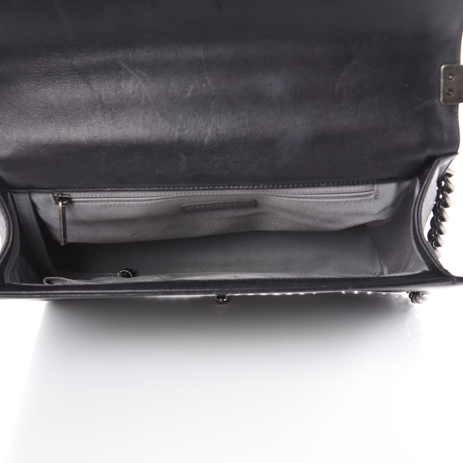 Chanel Calfskin Double Stitch Large Boy Flap Black 5 of 15