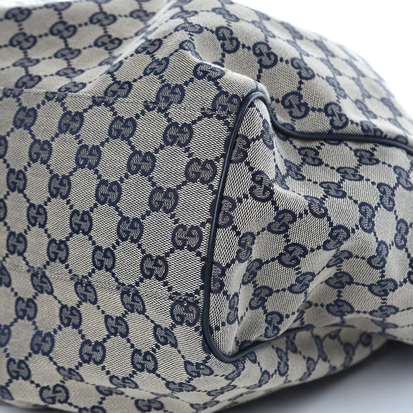 Monogram Calfskin Large Sukey Tote Beige Blue