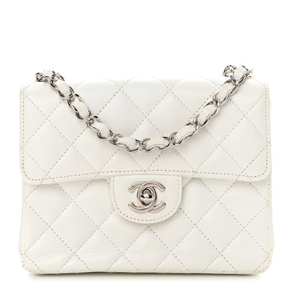 Chanel Caviar Quilted Mini Square Flap White 1 of 17