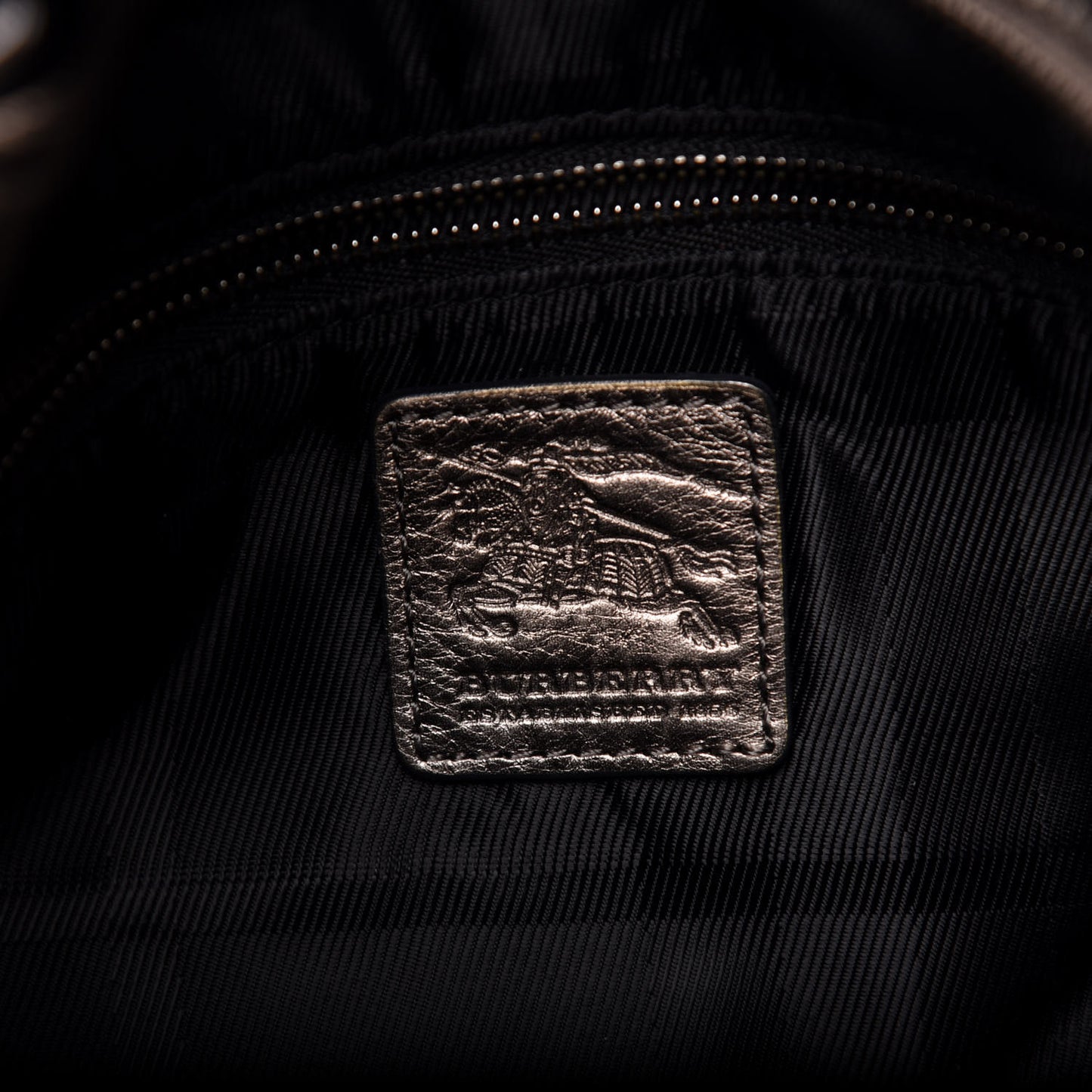 Metallic Calfskin House Check Hobo Pewter
