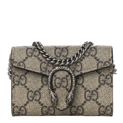 Gucci GG Supreme Monogram Dionysus Coin Purse Taupe 1 of 10