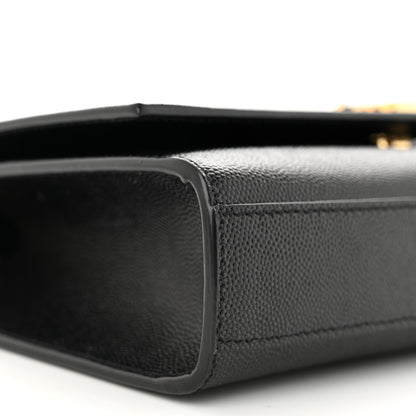 Saint Laurent Grain De Poudre Medium Classic Monogram Kate Satchel Black 9 of 10