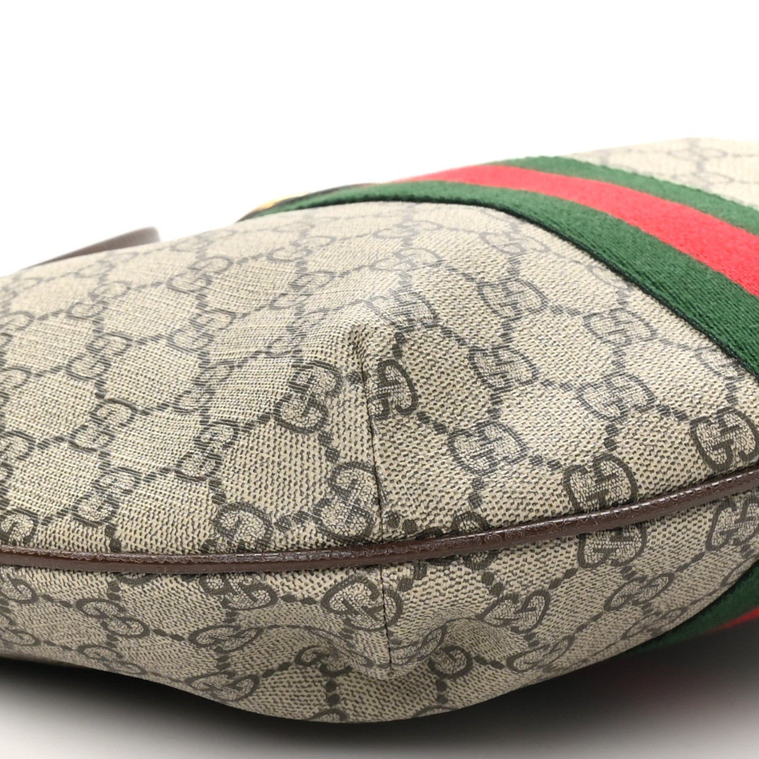 Gucci GG Supreme Monogram Web Small Ophidia Half Moon Hobo Brown 9 of 10