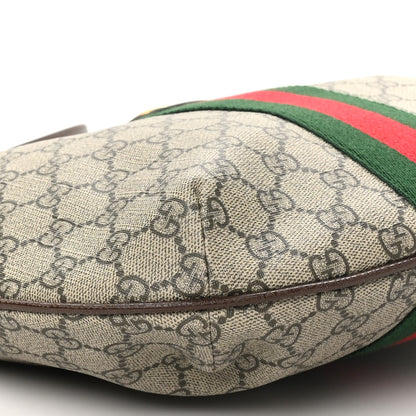 Gucci GG Supreme Monogram Web Small Ophidia Half Moon Hobo Brown 9 of 10