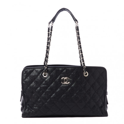 Chanel Caviar Quilted French Riviera Tote Black 1 of 9