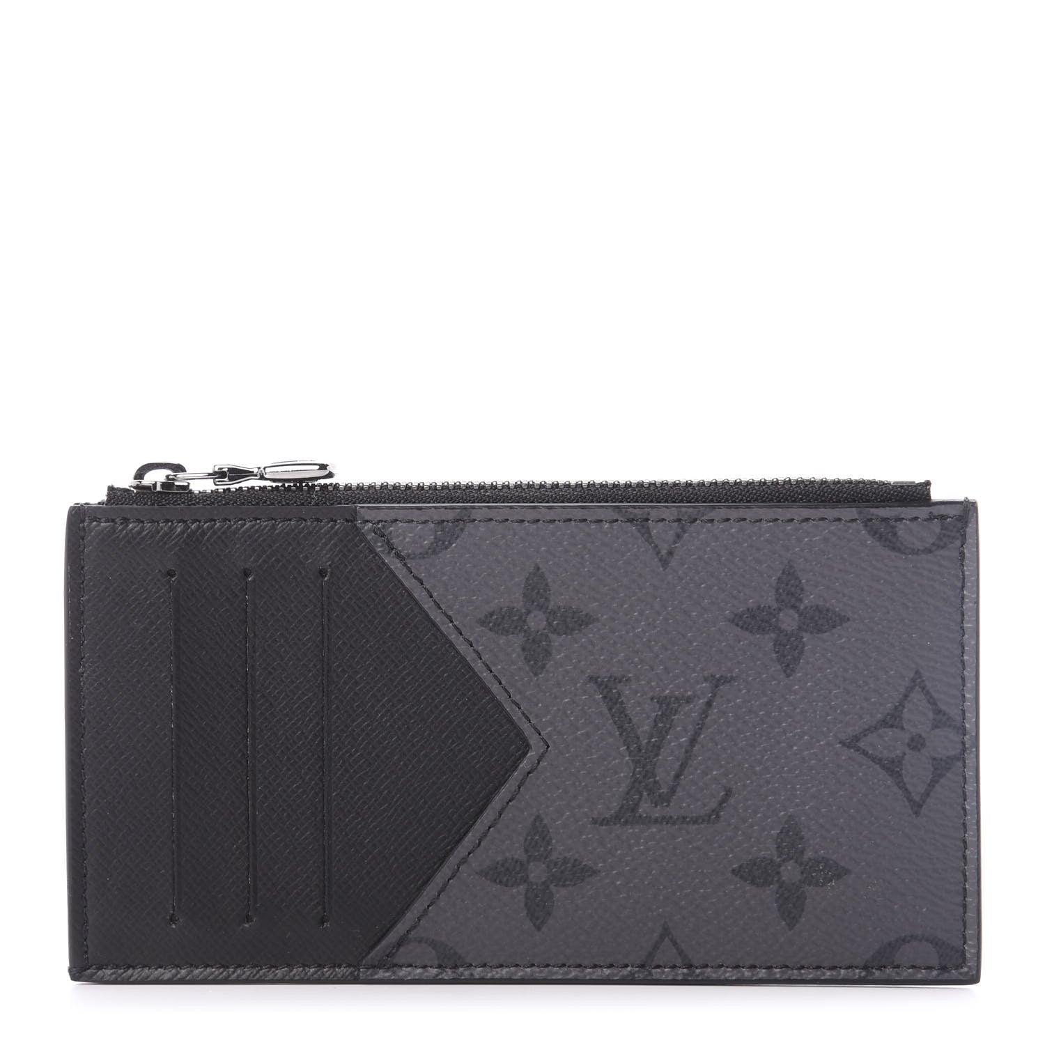 Louis Vuitton Reverse Monogram Eclipse Taiga Coin Card Holder 1 of 6