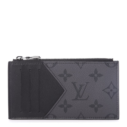 Louis Vuitton Reverse Monogram Eclipse Taiga Coin Card Holder 1 of 6