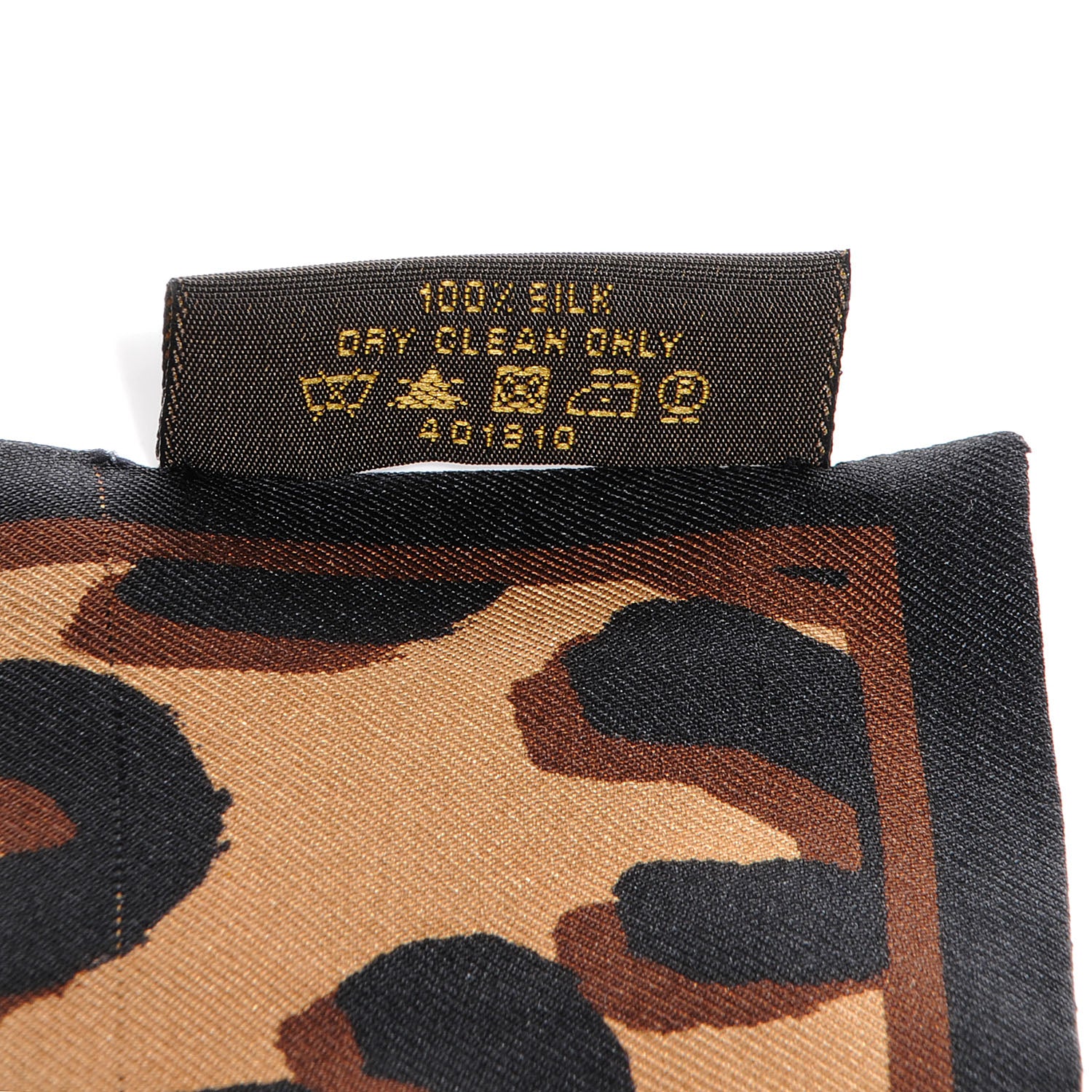 Louis Vuitton Silk Leopard Bandeau Scarf Marron 5 of 5