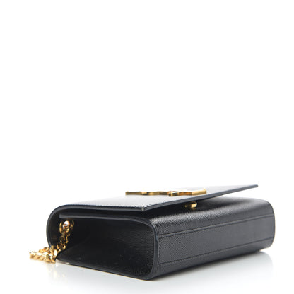 Saint Laurent Grain De Poudre Small Monogram Kate Satchel Black 3 of 8