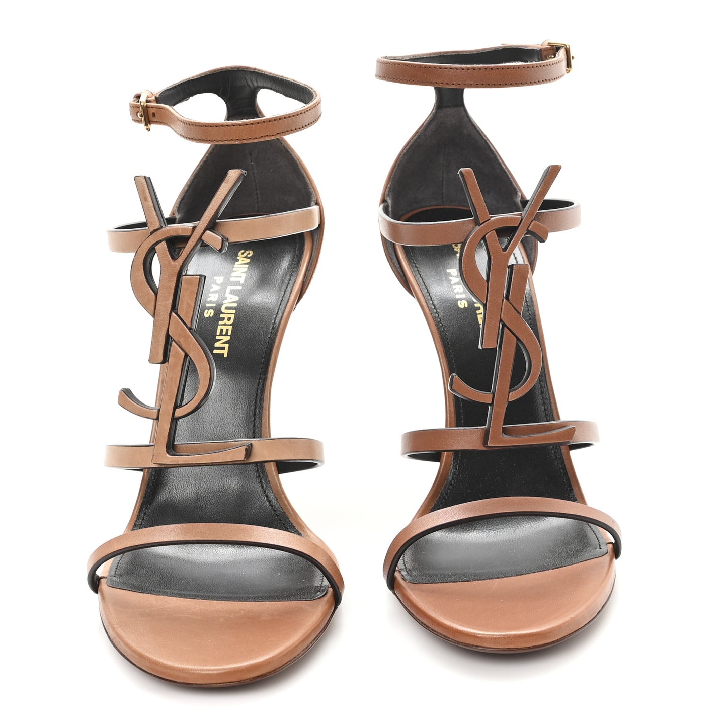 Calfskin Cassandra 100 Sandals 37.5 Gold Brown
