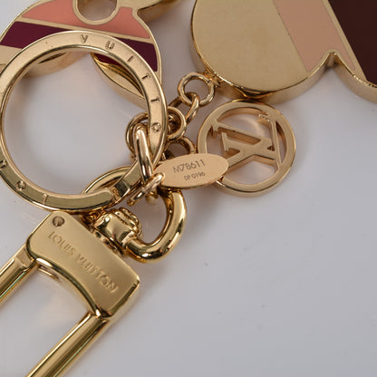 Louis Vuitton Stripes Flowers Bag Charm 4 of 5