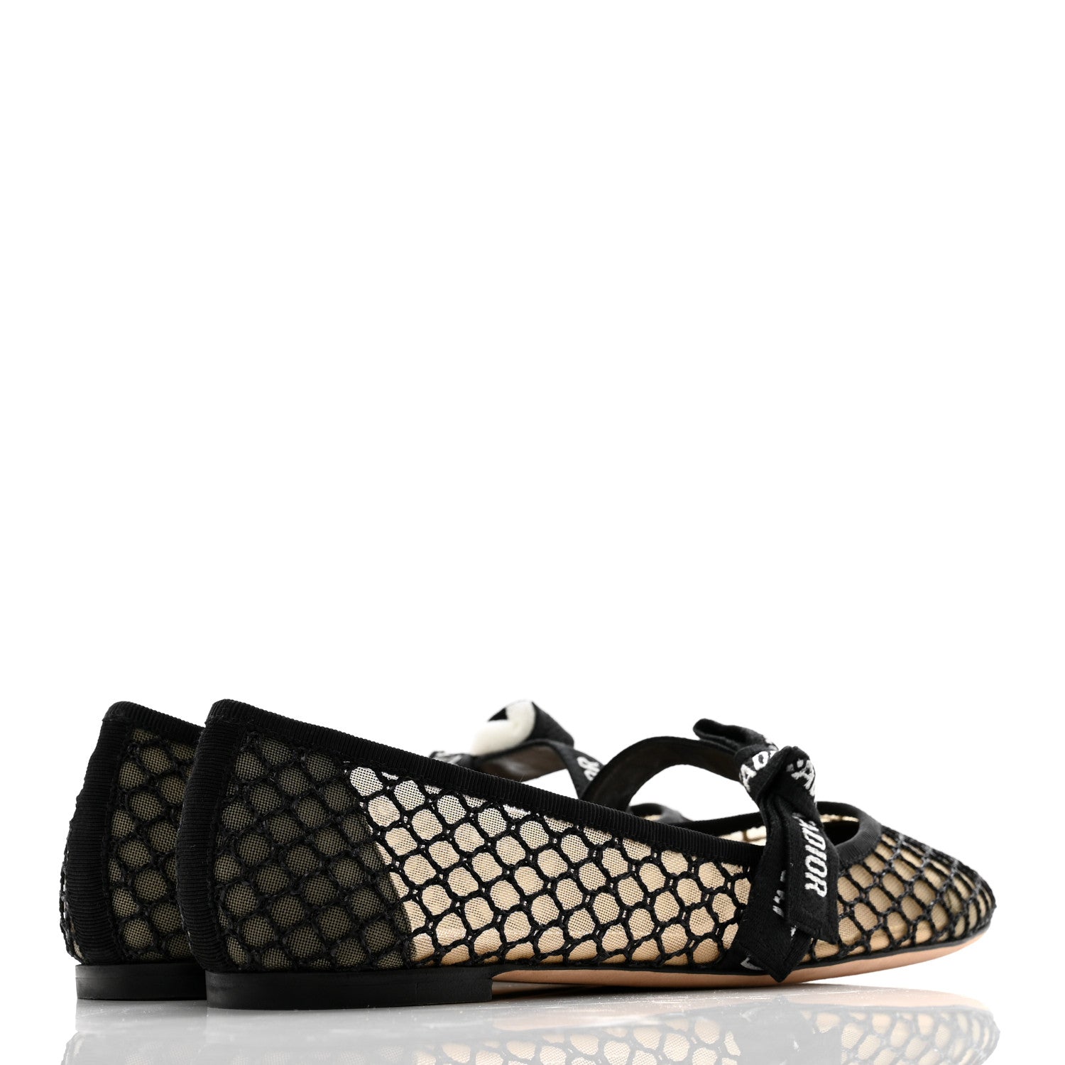 Christian Dior Resille Ribbon Miss J'Adior Ballet Flat 39.5 Black 4 of 8